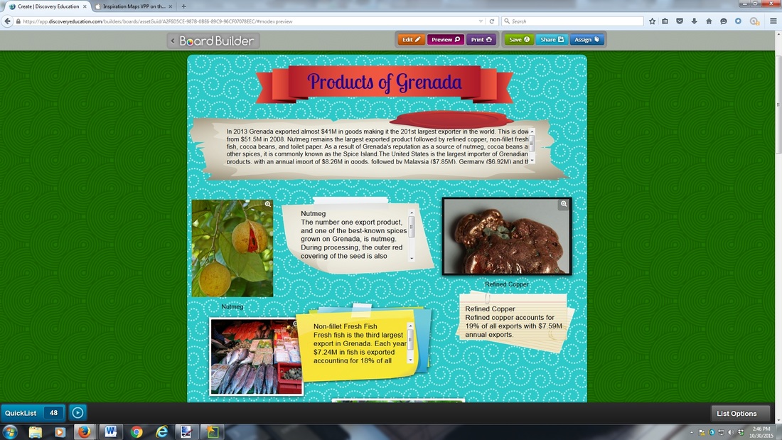 Example of digital poster created using Discovery Education Boards