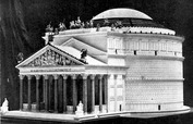 Image of a virtual Roman building 